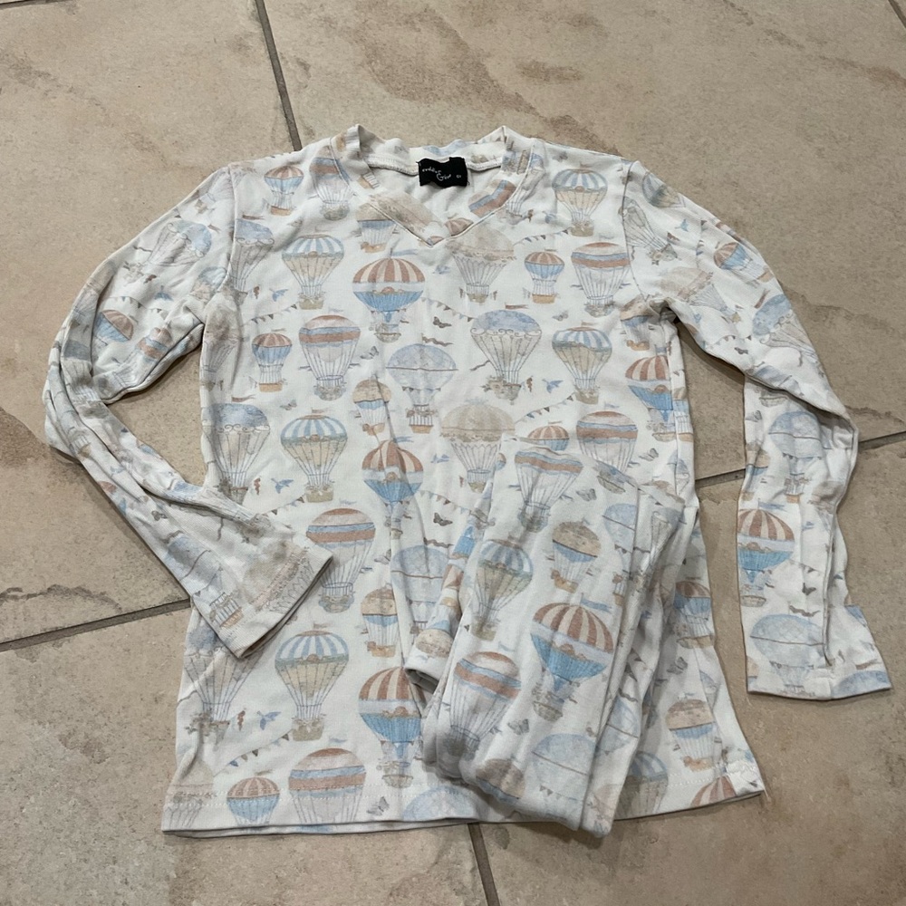Cuddle coo Balloon Print Long Sleeve Pajama Set